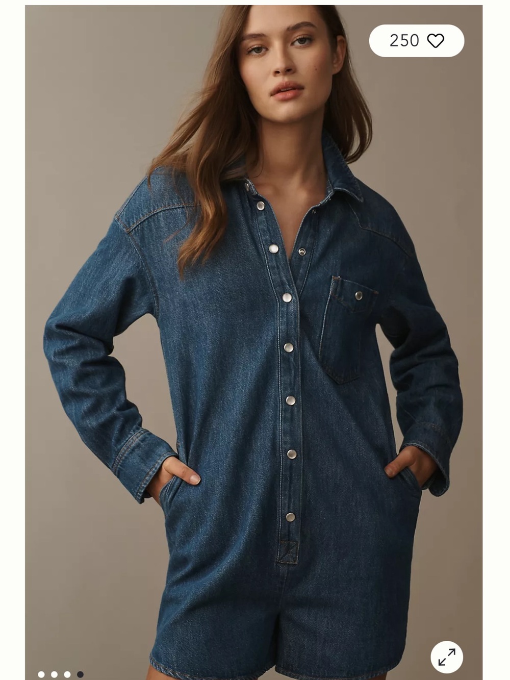 NWT retail $168 size S #Anthropologie,#Pilcro Denim Buttondown Romper - Picture 2 of 9